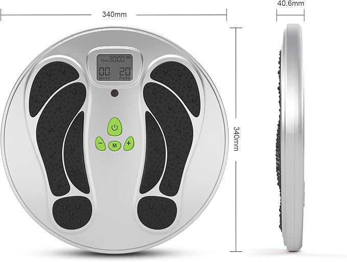 FDA Cleared - EMS Foot Massager for Neuropathy & Pain Relief, TENS Unit Foot Leg Stimulator for Circulation & Muscle Relaxation, Electric Feet Massager for Neuropathy, Gifts for Family Dad Mun Elder