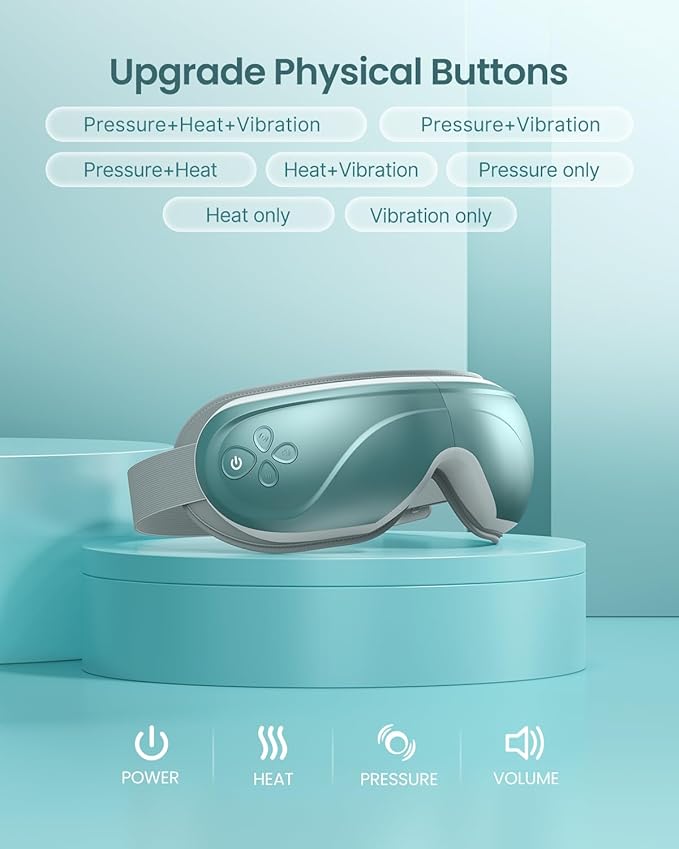 RENPHO Eye Massager with Heat, Valentines Day Gifts Birthday Gifts for Mom Dad Women Men Face Massager, Heated Sleep Mask for Dry Eyes Eyeris 2