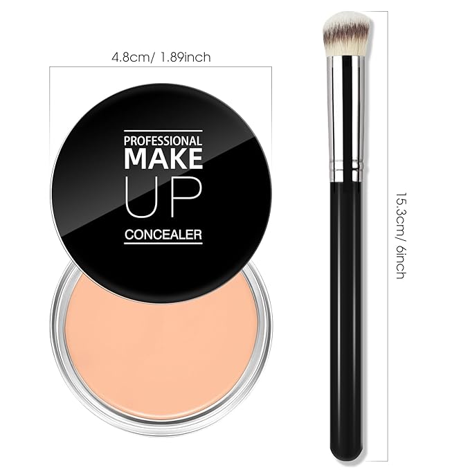 Cream Concealer Full Coverage Makeup, Matte Color Correcting MEDIUM HONEY)