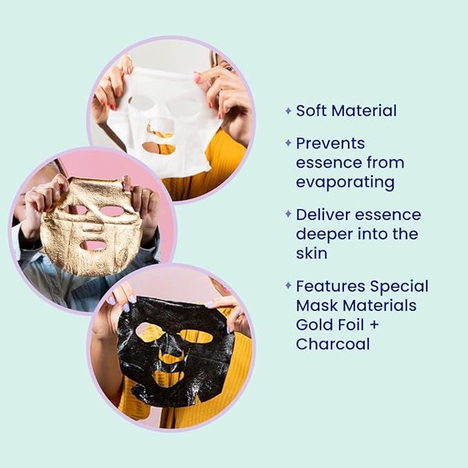FACETORY K Beauty Face Mask Skin Care 50 COLLECTION Sheet Mask Set | Natural Premium Korean Face Mask For All Skin Types - No Sulfates No Parabens (50 pc)