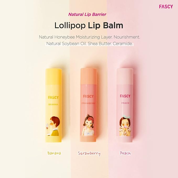 FASCY Lollipop Lip Balm Banana, Lip Oz,