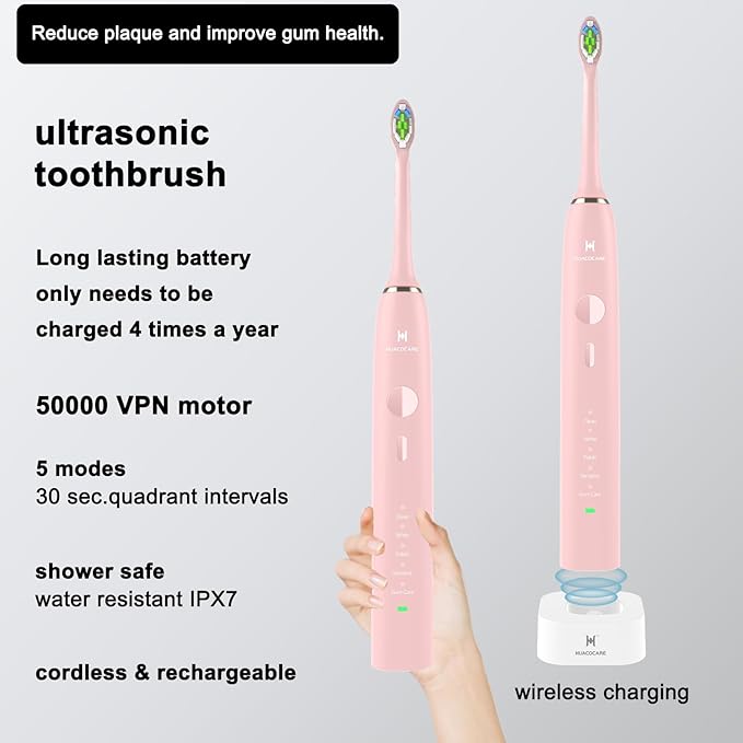 Upgraded Pro Dental Care Kit: 5-Mode Water Flosser & 50,000 VPM Sonic Electric Toothbrush | Premium Oral Clean Set with Enhanced Cleaning Modes, Larger Tank & Refined Design for Advanced Gum Health