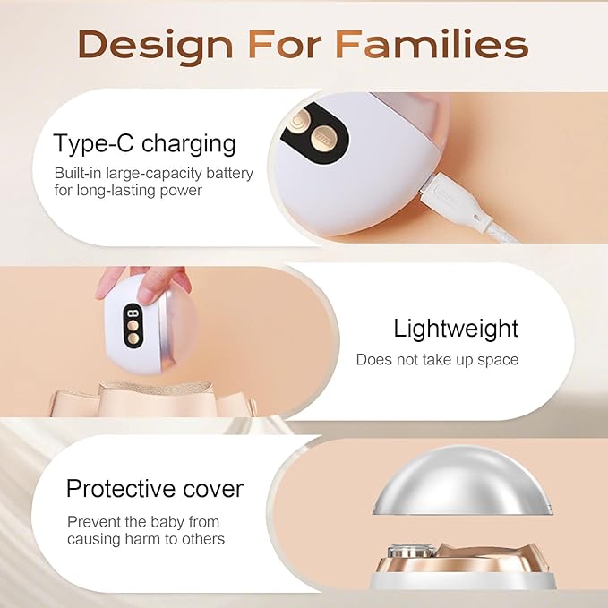 Multi Functional Electric Nail Trimmer, 2026 Upgraded 3 in 1 Electric Polishing Automatic Nail Clippers for Toenails or Hand Fingernails, Portable Rechargeable Device for Adults Seniors Care (White2)