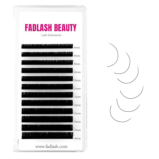 Lash Extension 0.15 D Curl 8-14mm Individual Lashes Mixed Tray Classic Lash Extensions Premium Silk Matte Dark Eyelash Extensions Professional Supplies(0.15-D,8-14mm)