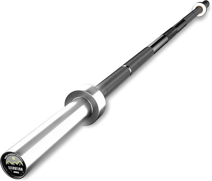Black Men’s Elevation Barbell (7FT) (44LBS Bar Weight) (1500LBS Weight