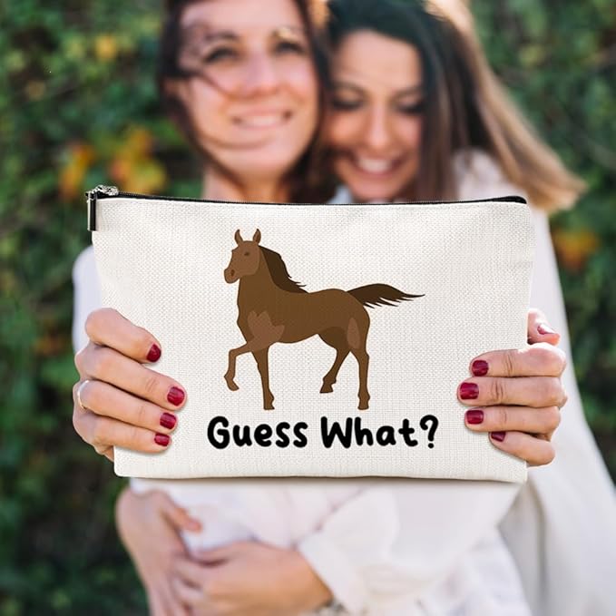 Funny Horse Makeup Bag Horse Gifts for Girls Horse Gifts for Women Horse Supplies Accessories Cute Cosmetic Bag for Women Girls Horse Lovers Sister Best Friends Graduation Mothers Day Birthday Gifts