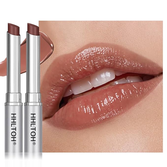 Honey Tinted Lip Balm Lipstick Set of 2, Nude + Nude, Sheer Hydrating & Lightly Tinted Lip Color, Moisturizing Nourishing Lip Balm with Natural Black Cherry Tint, For All Skin Tones