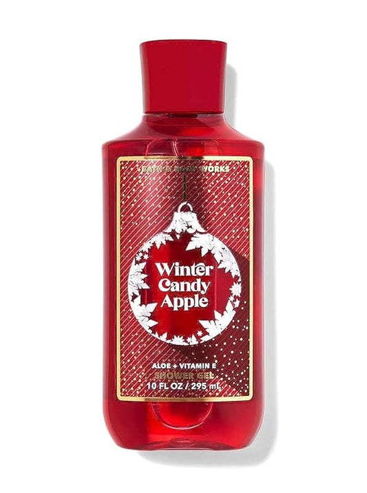 Bath & Body Works Winter Candy Apple Shower Gel Gift Sets For Women 10 Oz (Winter Candy Apple)