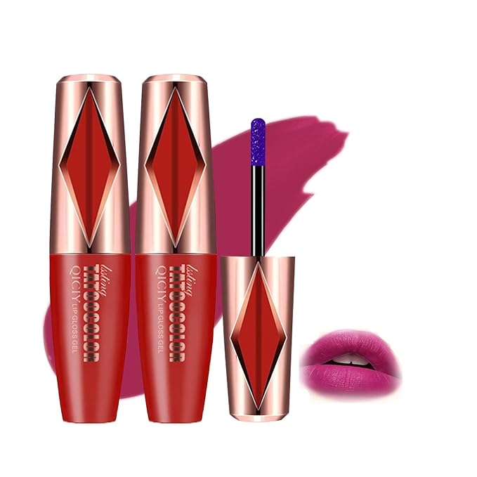 2Pcs Peel Off Lip Stain, Long Lasting Lip Stain Peel Off Masque, Waterproof and Transfer Proof Nude Lip Tint, Peelable Tattoo Lip Gloss Liner, Formula for Elegant Finish Makeup Lip-Tint Set (#5)