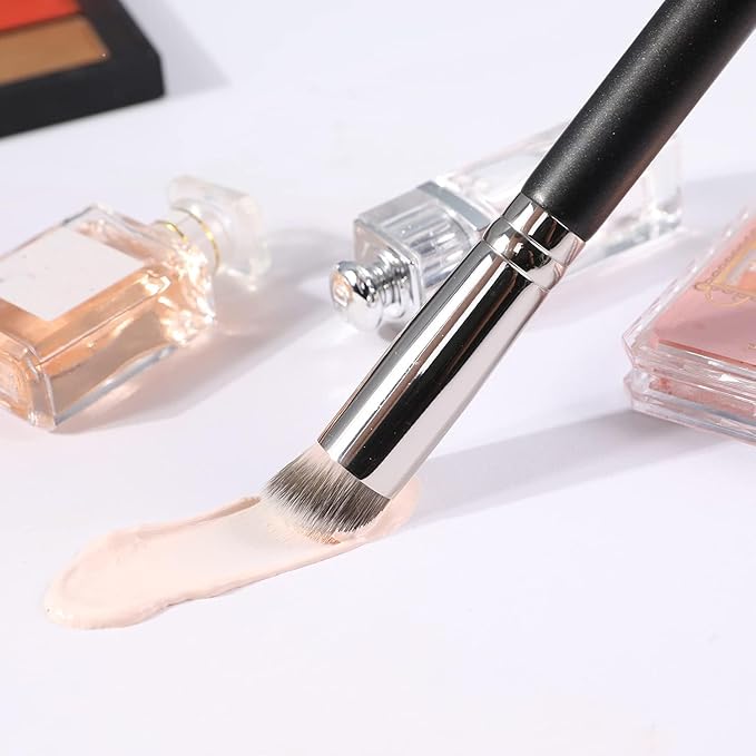 ENERGY Concealer Makeup Brush Set Professional Under Eye Make Up Brushes Perfect For Liquid Cream Powder Founation Blending Soft Vegan Angled Travel Cosmetics Applicator 2pcs