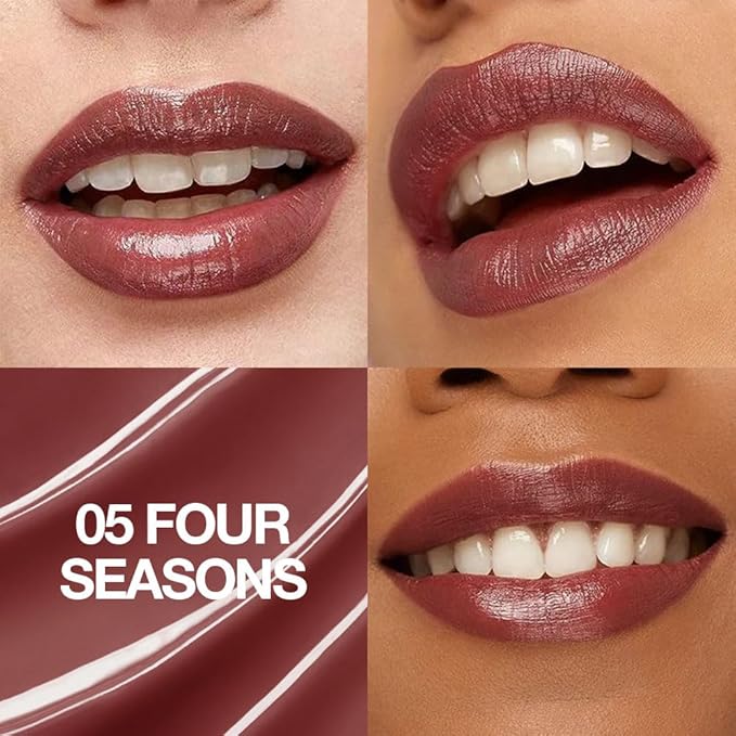 HHLTOH 1Pcs Tinted Lip Balm Moisturizing Lipstick – Deep Rose Colored Bean Paste Sheer Hydrating Lip Color for Dry Lips Nourishing Lip Balm for All Women with a Subtle Natural Scent (S05 Four Seasons)