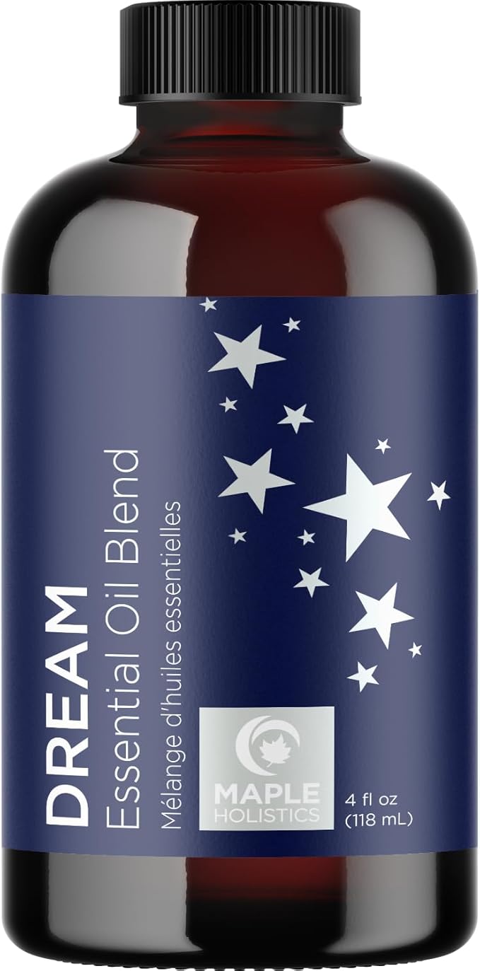 Sleep Essential Oil Blend for Diffuser - Dream Essential Oil for Diffusers Aromatherapy and Wellness with Ylang-Ylang Clary Sage Roman Chamomile and Lavender Essential Oil for Nighttime Support 4oz