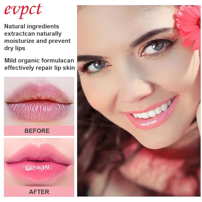 evpct 2Pcs Aloe Vera Lip Color Changing Lipstick Tinted Lip Balm Set Green Magic PH Lipstick Color Change Changing Crystal Flower Jelly Lipstick Gloss Stain Makeup Set for Women Girls Waterproof