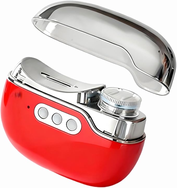 Multi Functional Electric Nail Clippers, 2026 Upgraded 3 in 1 Electric Polishing Automatic Nail Clippers for Toenails or Hand Fingernails, Portable Rechargeable Device for Adults Seniors Care (Red)