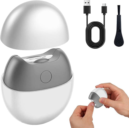 2026 Upgraded 3-in-1 Electric Nail Clipper & Polisher, Automatic Nail Trimmer with Light and Nail Scraps Storage, 2-Speed, USB Rechargeable, Safe for Seniors Adults (White)