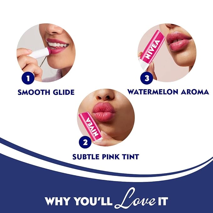 Nivea Fruity Shine Watermelon Lip Balm, 4.8gm