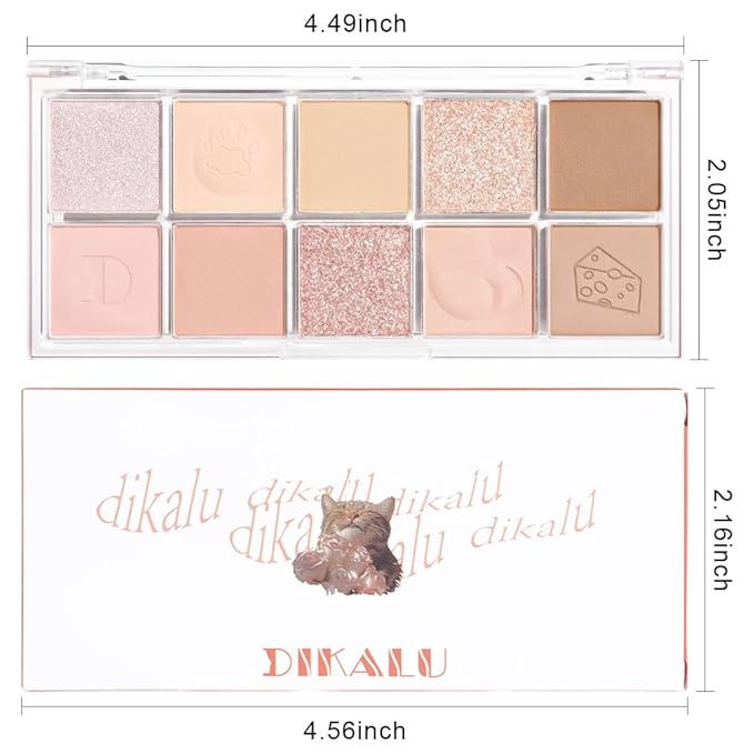10Colors Nude Pink Rose Gold Colorful Eyeshadow Palette Makeup,Natural Neutral Eye Shadow,Naturing-Looking Long Lasting Waterproof Blendable Hypoallergenic Suitable for Beginners