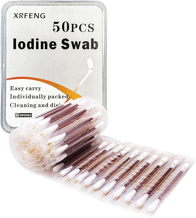 50 pcs disposable iodine swab