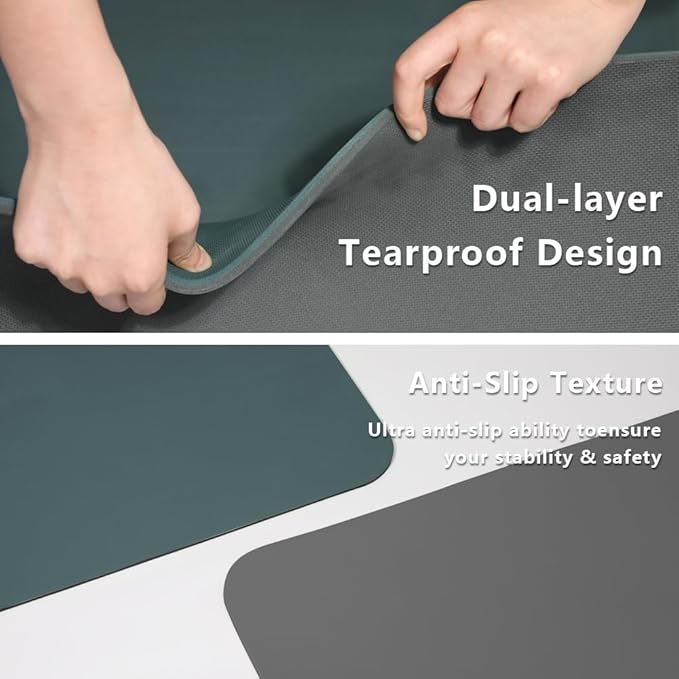 Wide Yoga Mat-80cm Non Slip Extra Thick 1/3'' Fitness Exercise Mat TPE Material High Resiliency Hot Yoga Mats(72“L x 32"W) With Carry Strap for Women Yoga Pilates, Home Floor Workout