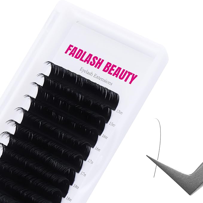 Lash Extension 0.2 D Curl 15-20mm Individual Lashes Mixed Tray Classic Lash Extensions Premium Silk Matte Dark Eyelash Extensions Professional Supplies(0.2-D,15-20mm)