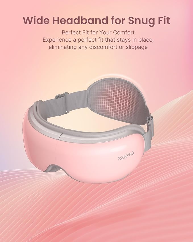 RENPHO Eyeris 1 Eye Massager with Heat, Birthday Valentines Day Gifts for Women Men Mom Dad Her Him, Eye Mask for Migraine, Smart Sleep Mask for Dry Eyes Relax, Reduce Strain