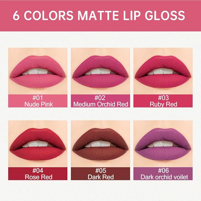 evpct 2Pcs Nude Pink Matte Lip Liner and Lipstick Lip Gloss Stains Pencils Set for Women Long Lasting Waterproof