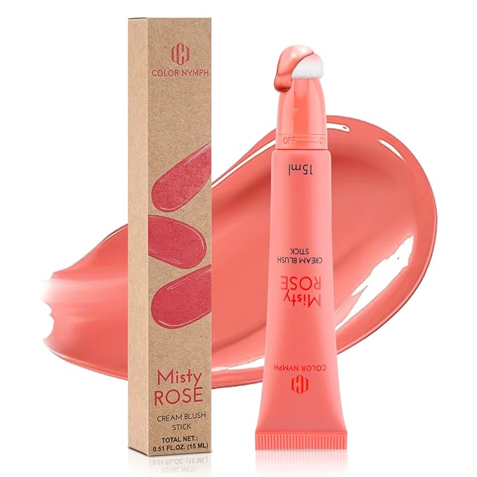 Color Nymph Liquid Blush For Cheeks, Liquid Makeup Blush Beauty Wand High Pigment Flushed Cheeks Hydrating Cream Blusher For Radiant Fine Texture Lasting Easy Makeup Blending - Natural Pink Blusher