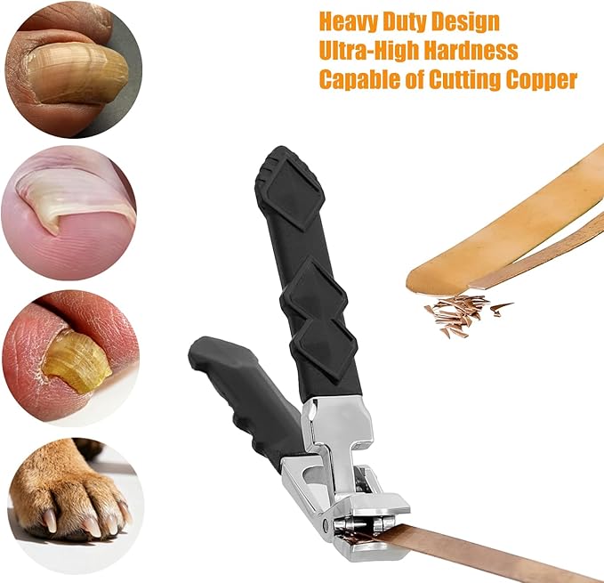 Heavy Duty Angled Head,Wide Jaw Clippers for Seniors and Man,Ingrown Toenail,Thick Nail.Long Handle, Slanted Nail Cutter for Men,Women,Pregnant,Elderly.4Pcs