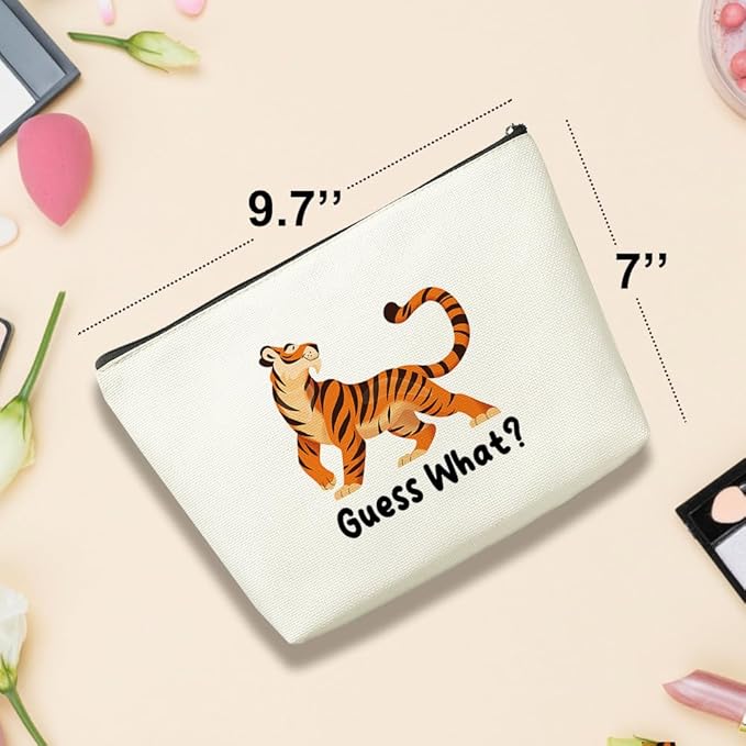 VICBOU Funny Tigers Makeup Bag Tiger Gifts for Women Tiger Supplies Accessories Cute Cosmetic Bag for Girls Daughter Jungle Animal Lovers Sister Best Friends Christmas Mothers Day Birthday Gifts