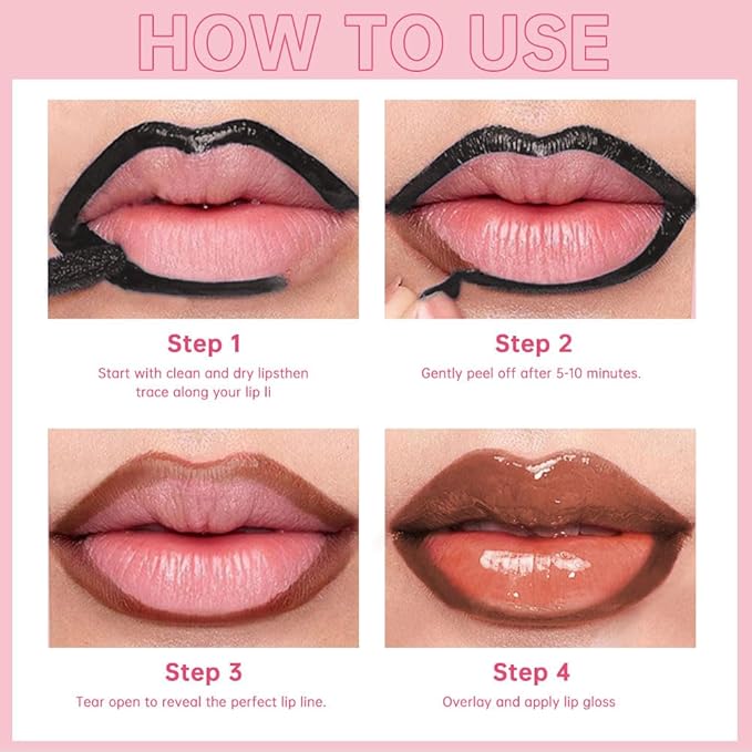 Peel Off Lip Liner & Gloss – Long-Lasting Smudge-Proof Caramel Nude Lip Tint & Lip Stain Liner with Hydrating High Shine Gloss for Defined, Fuller Nude Lips – Waterproof Soft Glam Lip Makeup