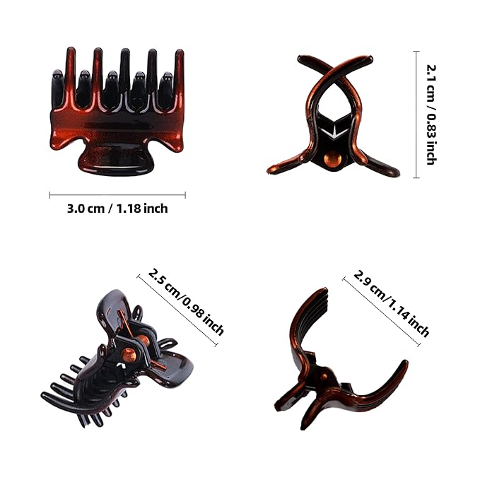 24 Pcs Small Hair Clips Plastic Claw Clips Medium for Girls and Women 1 Inch Little Hair Clips Good for Teenager and Adult, Stable Grip, Non-slip, Multifunction Clamps.(6 Colors)