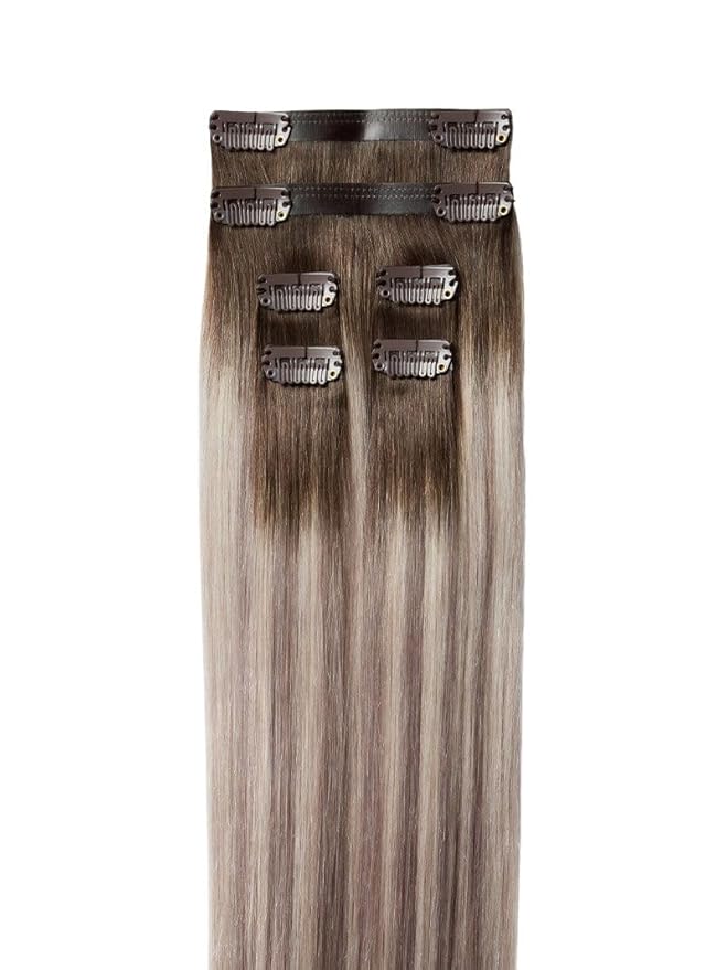 Luxy 100% Remy Human Hair Extensions for Thin Hair Thinning Hair Fill-Ins– 6 Seamless Wefts Multi-Dimensional Color Blend- Natural-Looking Volume & Coverage 50 grams 12