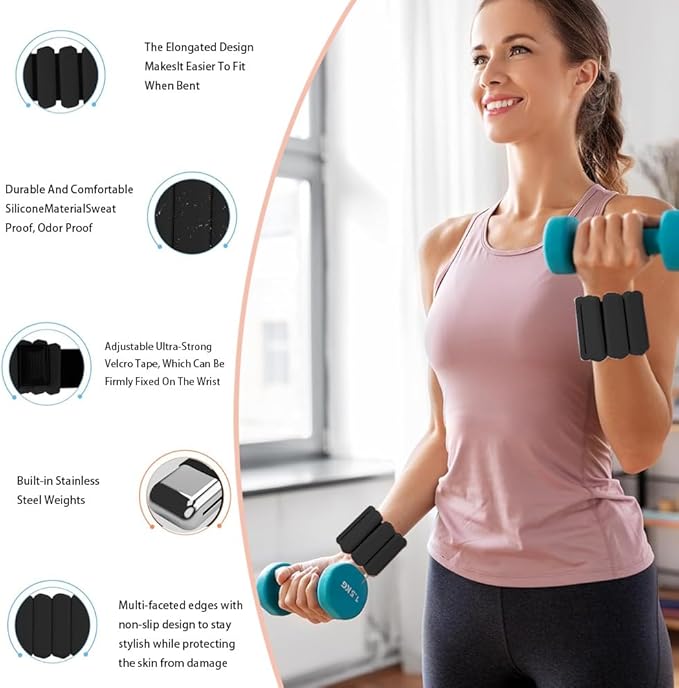 Ankle Weights Set of 2(1Lbs Each)