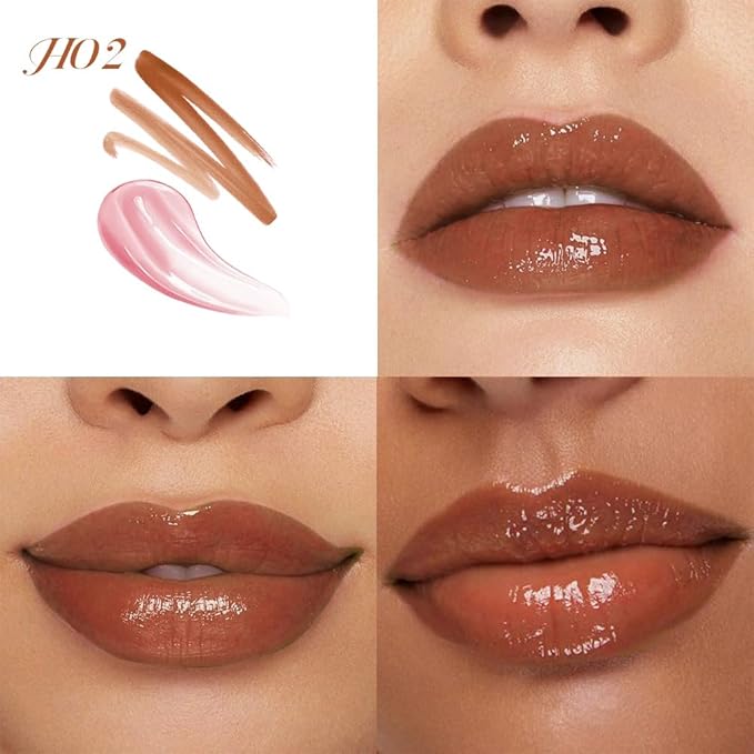 evpct ‌Nude Matte Liquid Lipstick Marker Pen Lip Liner Set with Lip Oil, 2in1 Lipgloss Lipstick Long Lasting Waterproof for Women, High Pigmented Longwear Lips Stain 24hr Original Smudge Proof labial