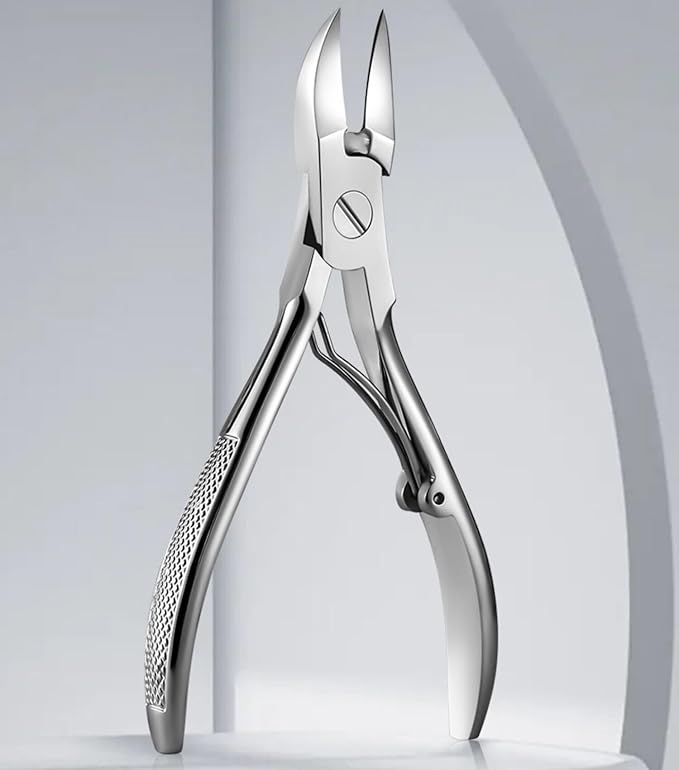 Podiatrist Nail Clippers, Professional Thick & Ingrown Toenail Clippers for Men & Seniors,Pedicure Clippers Toenail Cutters, Super Sharp Curved Blade Grooming Tool