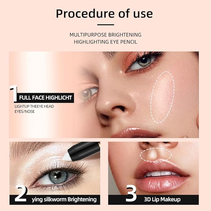 Monochrome Cream Glitter-Shimmer Eye Shadow Stick Palette makeup | 2-in-1 Eyeshadow & Eyeliner Pencil for Women | Waterproof, Vegan & Cruelty-Free | Sombras Para Ojos | 07 Shimmer Somke Grey