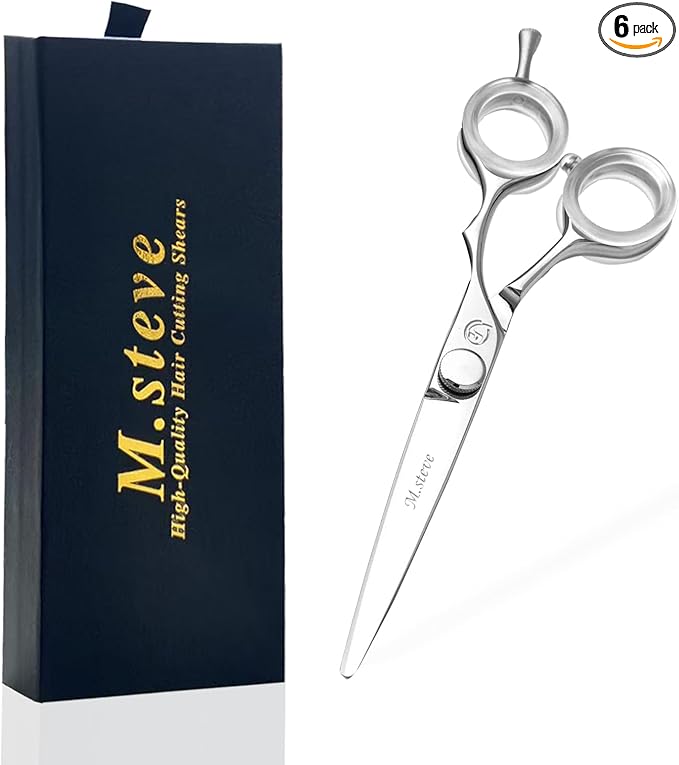 Hair Cutting Shears 5.5 Inch Professional Barber Scissors with Japanese 440C Stainless Steel and Razor-Sharp Convex Blades Hairdressing Hairstyling Haircutting Scissors for Salon and Home Use
