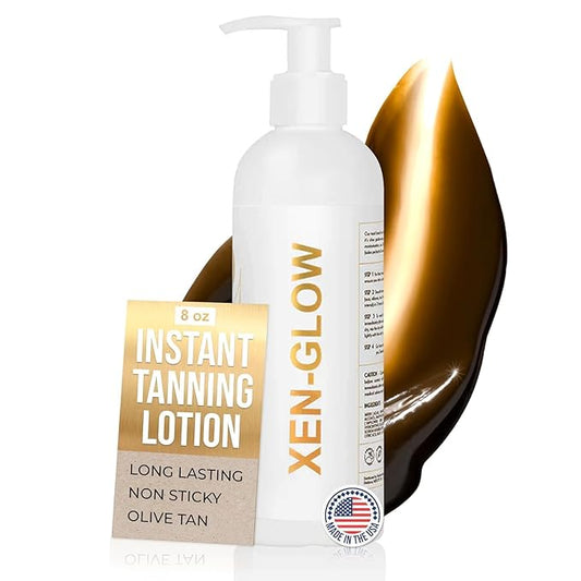 Dark Self Tanning Lotion for Face & Body - Hydrating Sunless Tanner for a Natural, Streak-Free Olive with Vitamin E, C & Aloe - Fast-Drying Dark Self Tanner for Sensitive, Fair & Pale Skin - 8 fl oz