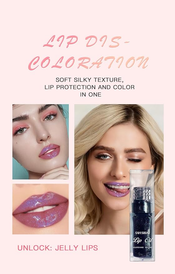 Magic Color Changing Lip Oil,Moisturizing Lip CareNon-Sticky Fres