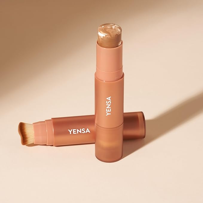 YENSA Super Serum Silk Tinted Foundation Stick - Full Coverage Skin Tint Stick Foundation - Enriched with Vitamin C, Bakuchiol & Ferulic Acid to Brighten & Even Skin Tone - Medium 1 (0.35 oz)