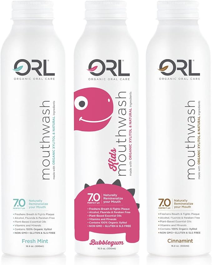 ORL Natural & Organic Mouthwash Uniquely Formulated to Clean Your Mouth Whiten Your Teeth Strengthen Tooth Enamel