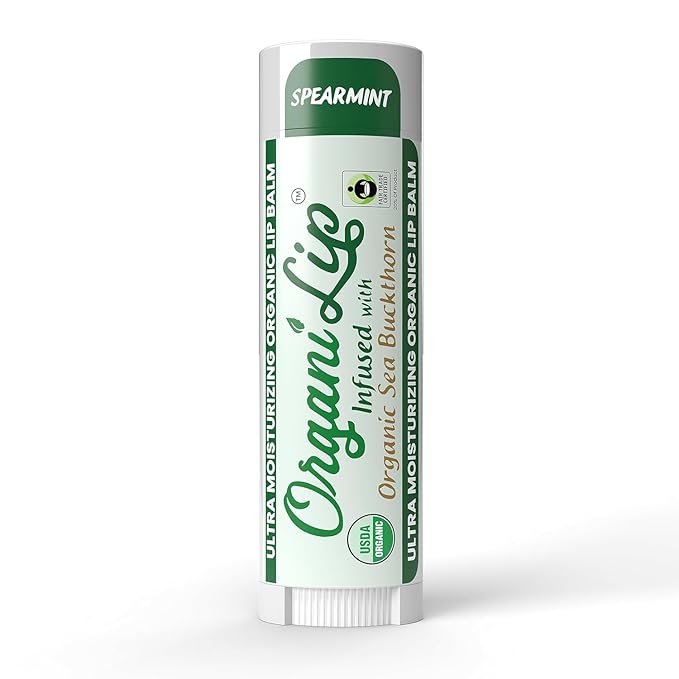 Organic Lip Balm, Spearmint Flavor, Ultra Organic,