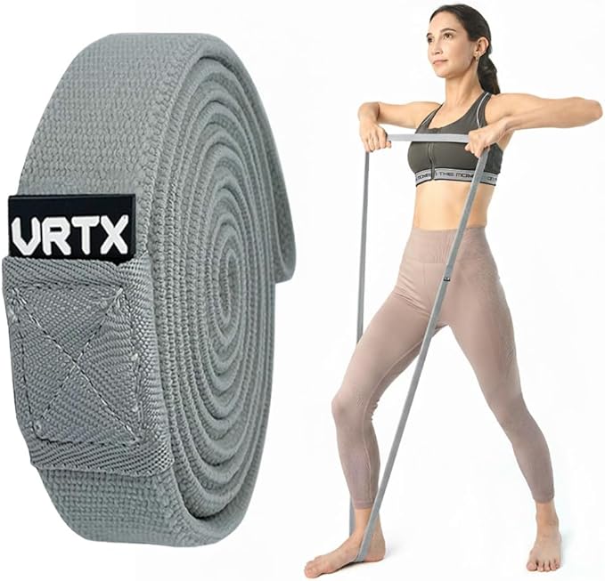 VRTX Fabric Resistance Bands for Men & Women | Long Exercise Band for Workout, Stretch, Yoga, Full Body Training | Soft Mesh Cloth, Non-Slip, High Durability Straps – Single Pack