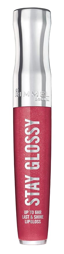 Rimmel Stay Glossy Lip Gloss - Non-Sticky and Lightweight Formula for Lip Color and Shine - 500 Rulebreaker, .18oz