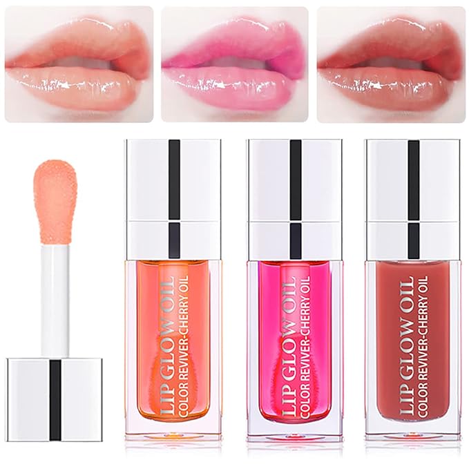 3 Set Lip Oil Hydrating Tinted
