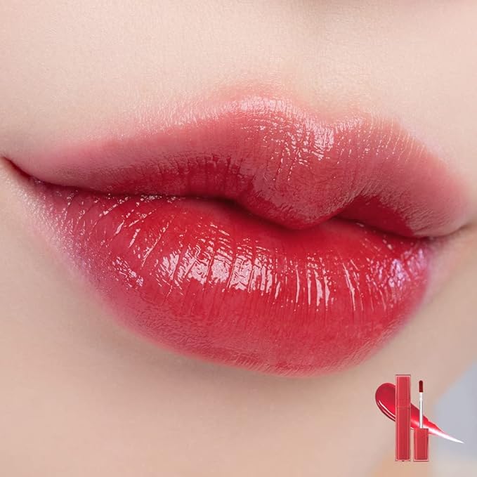 rom&nd DEWY·FUL WATER TINT 07 CHERRY WAY|Glossy|high pigment|moisturizing|non-sticky|Hydrated lips|colorful shades|High Shine|0.18oz