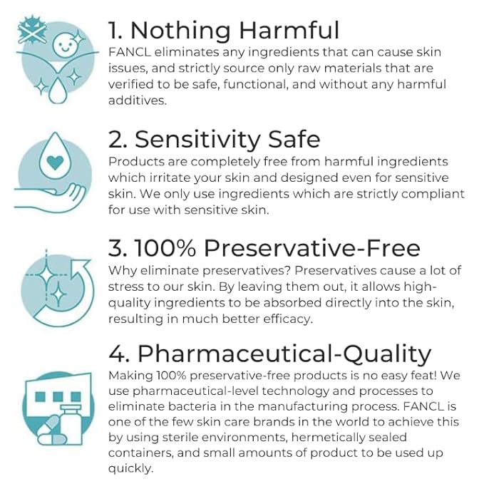 FANCL Facial Cleansing Powder – Japanese Powder-to-Foam Cleanser with Agar & Rice Starch, Gently Removes Impurities & Clogged Pores, Preservative-Free Hydrating Formula [US Exclusive Edition]
