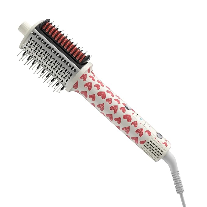 Ellena E1 Blow Dryer + Straighten Hair Brush Dual Mode, Hot Air Brush with 110000RPM High Speed Brushless Motor/Oval Air Barrel/3D Teeth Heated Comb/Handheld Cored, Styler Tool for All Hair Types