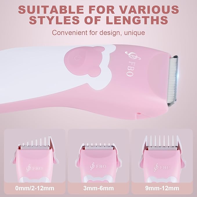 FBO Women's Electric Shaver - IPX7 Waterproof Painless Trimmer - Easy to Clean, Ceramic Blade, Bikini Body Hair Trimmer, Armpit, Leg, arm and Body, Portable Fast Charging Wireless