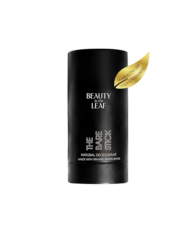 NEW! The Bare Stick Natural Deodorant | Made in USA with Organic Ingredients | Aluminum-Free | 100% Vegan | Unscented Fragrance-Free | Detoxifying Charcoal & Probiotic Odor Control Formula